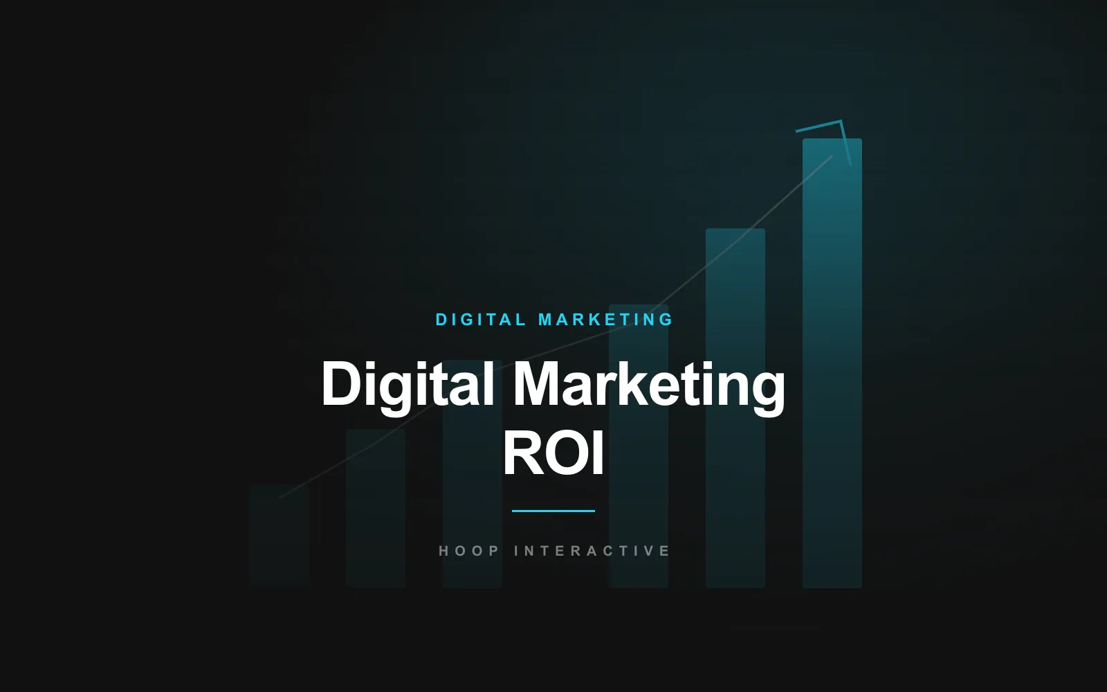 Rising bar chart representing digital marketing return on investment growth